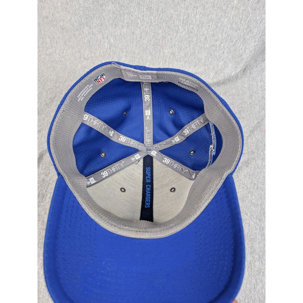 New Era 39THIRTY Los Angeles Chargers Hat Royal Blue Stretch Fit Medium Large - Picture 5 of 7